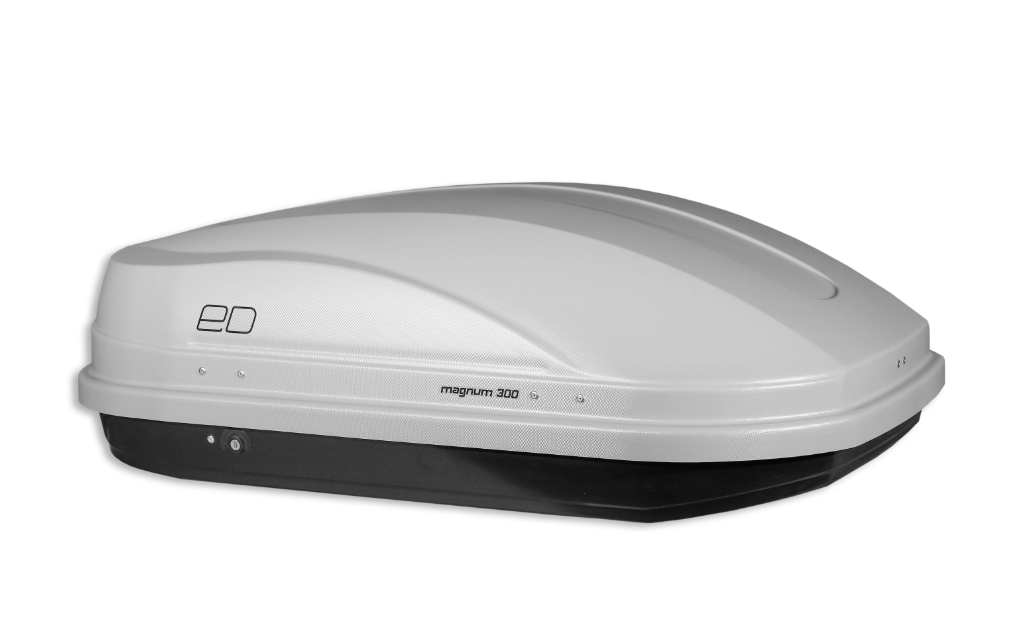 Автобокс на крышу ED Magnum 300 silver carbon duo (ЕД Магнум 300 серый карбон двухсторонний)