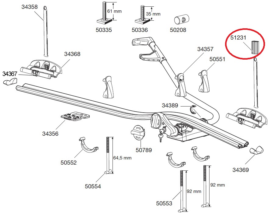 Защитный ободок (резинка) для велокрепления Thule ProRide 591