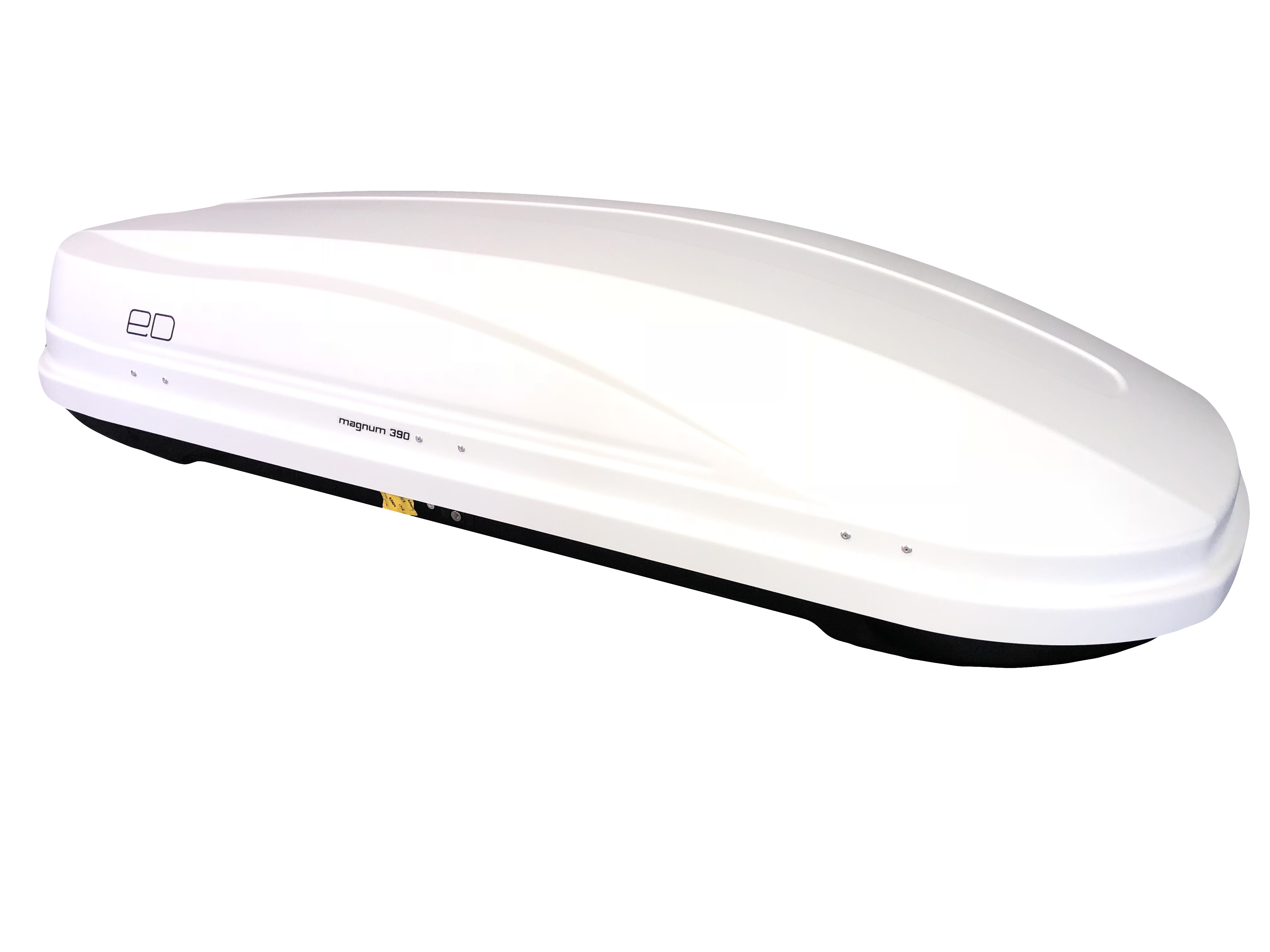 Автобокс на крышу ED Magnum 390 white glossy quick release (ЕД Магнум 390 белый глянцевый быстросъем)