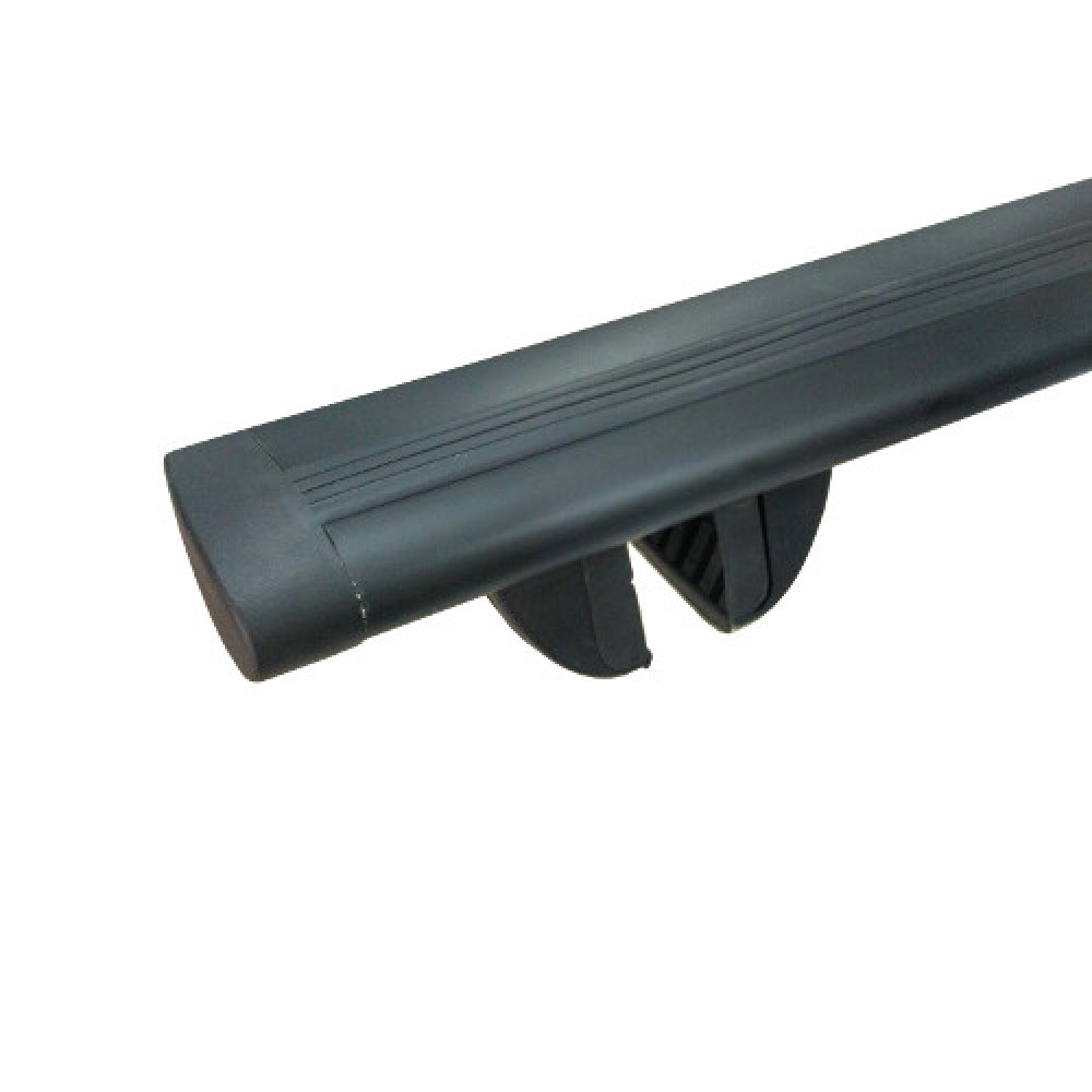 Багажник Amos Futura BLACK для Volvo XC90 5дв. Универсал 2015г. и по н.в. на рейлинги (аэродинамическая чераня крыловидная дуга)