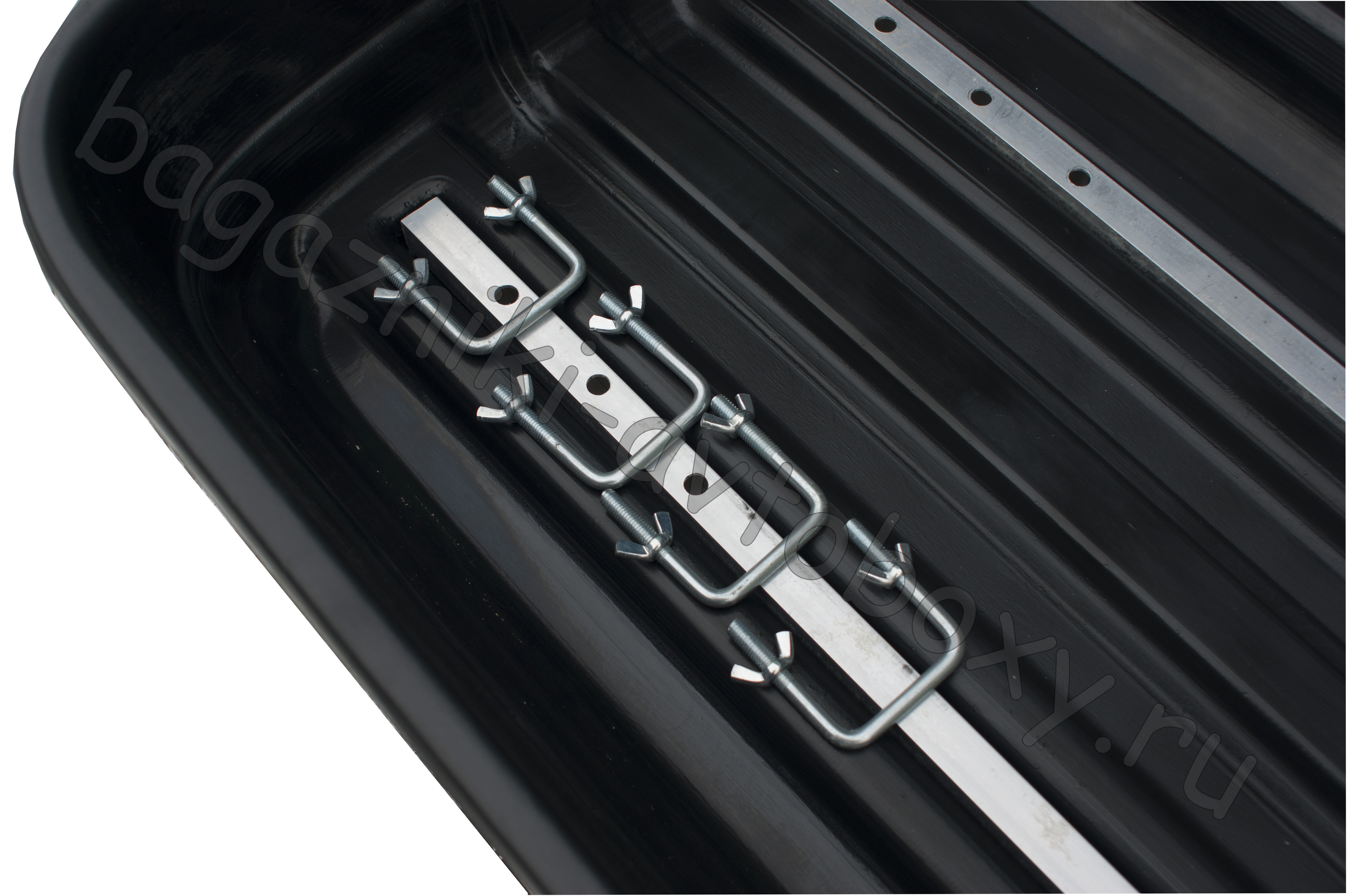 Автобокс на крышу Saturn 220 / Atek 220 black matte (Сатурн 220 / Атек 220 черный матовый)