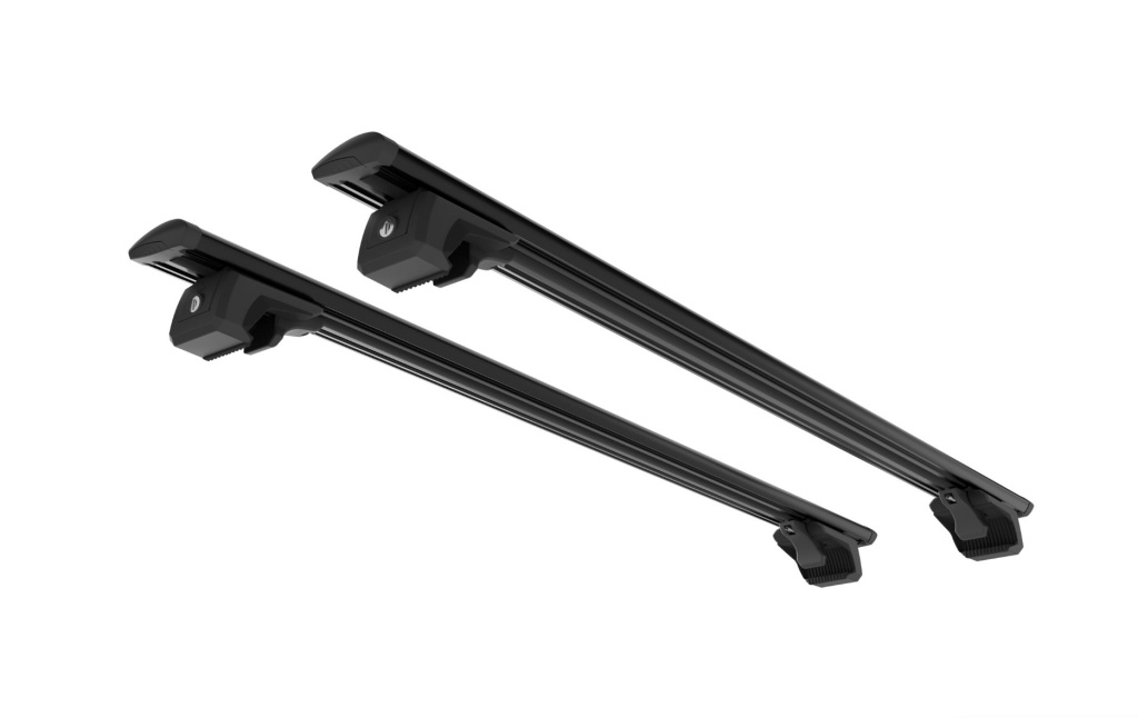 Автобагажник LUX ТРЭК-1 для Renault Sandero Stepway II хэтчбек 2013-2018 классические рейлинги КДТ LUX 1,2м черные