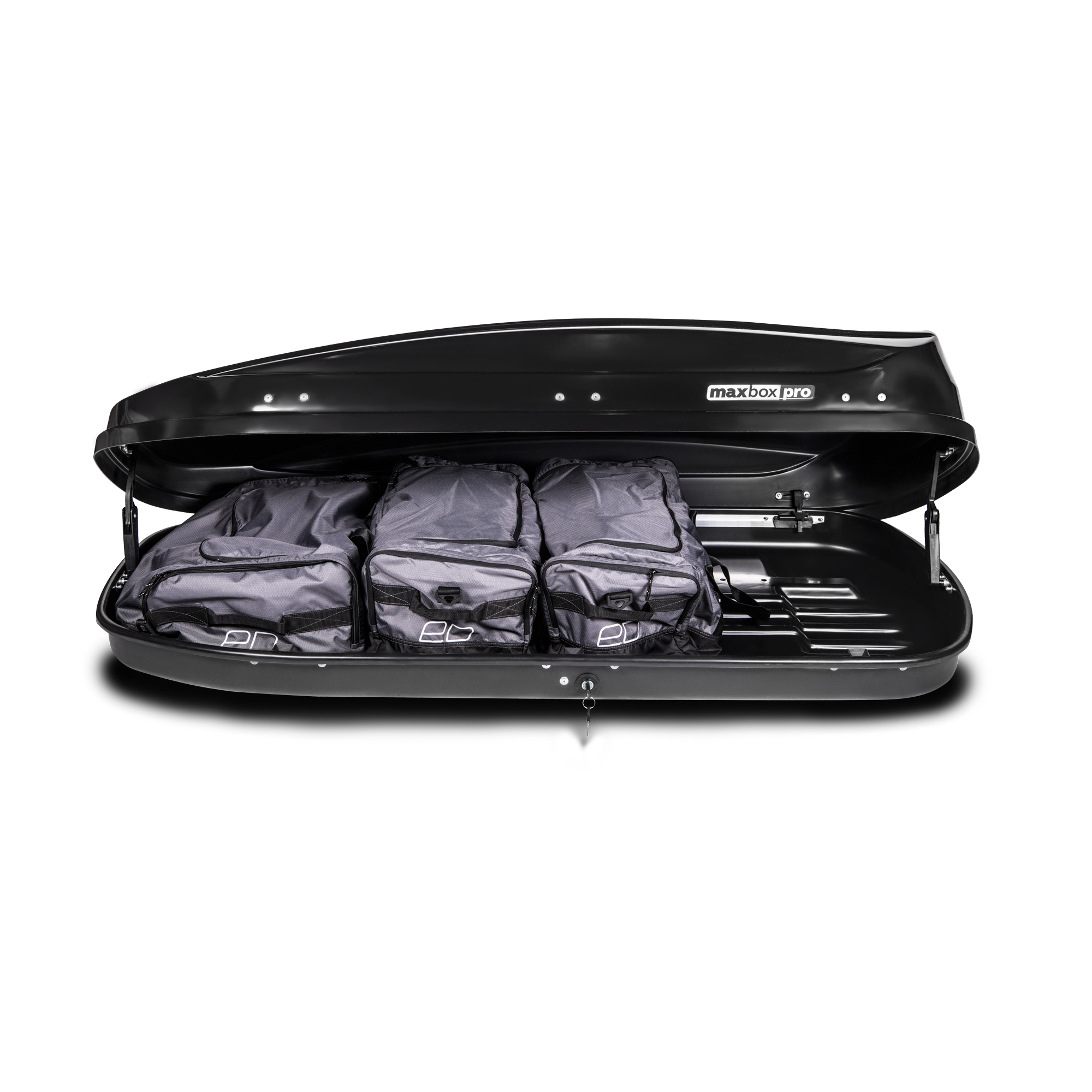 Автобокс на крышу MaxBox PRO (Максима-Лист) 460 black glossy (МаксБокс ПРО / Максима-Лист 460 чёрный глянцевый)