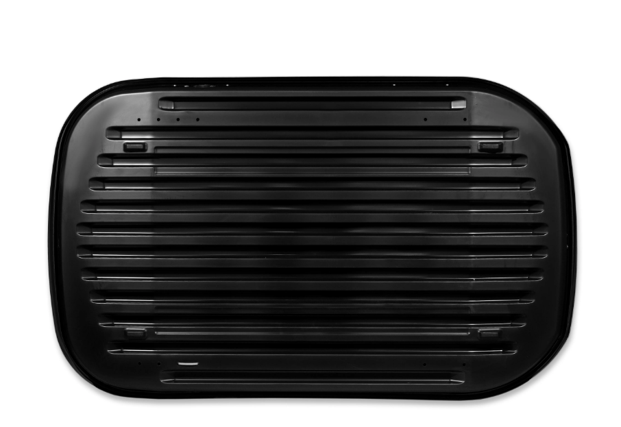 Автобокс на крышу ED Magnum 300 silver carbon duo (ЕД Магнум 300 серый карбон двухсторонний)