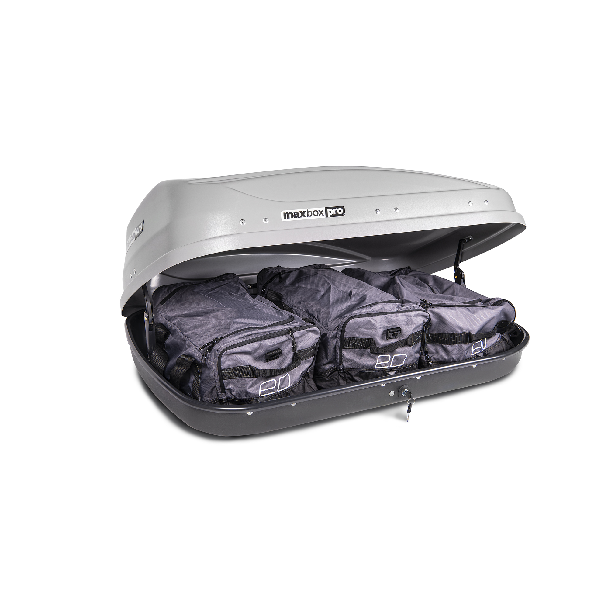 Автобокс на крышу MaxBox PRO / Maksima-List 430 silver matte (МаксБокс / Максима-Лист 430 серый матовый)