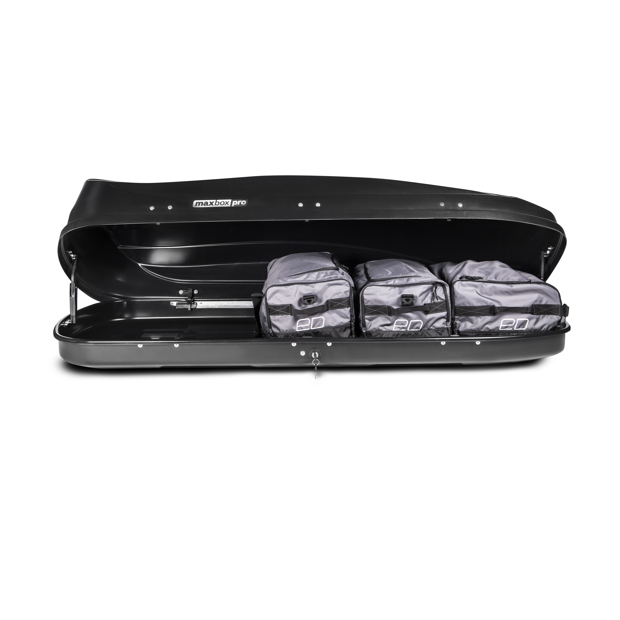 Автобокс на крышу MaxBox PRO / Maksima-List 520 black matte (МаксБокс ПРО / Максима-Лист 520 чёрный матовый)