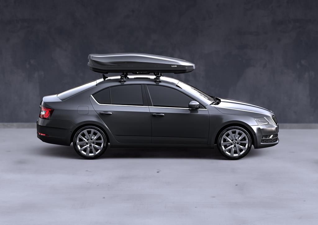 Автобокс на крышу LUX Irbis 206 black glossy (Люкс Ирбис 206 черный глянцевый)