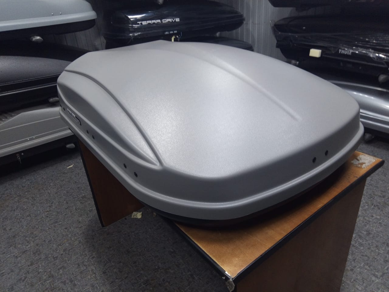 Автобокс на крышу MaxBox PRO / Maksima-List 430 silver matte (МаксБокс / Максима-Лист 430 серый матовый)