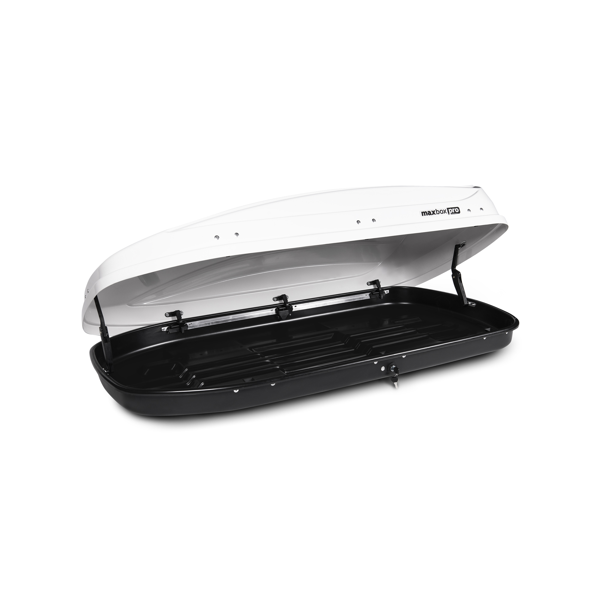 Автобокс на крышу MaxBox PRO / Maksima-List 460 white glossy (МаксБокс ПРО / Максима-Лист 460 белый глянцевый)
