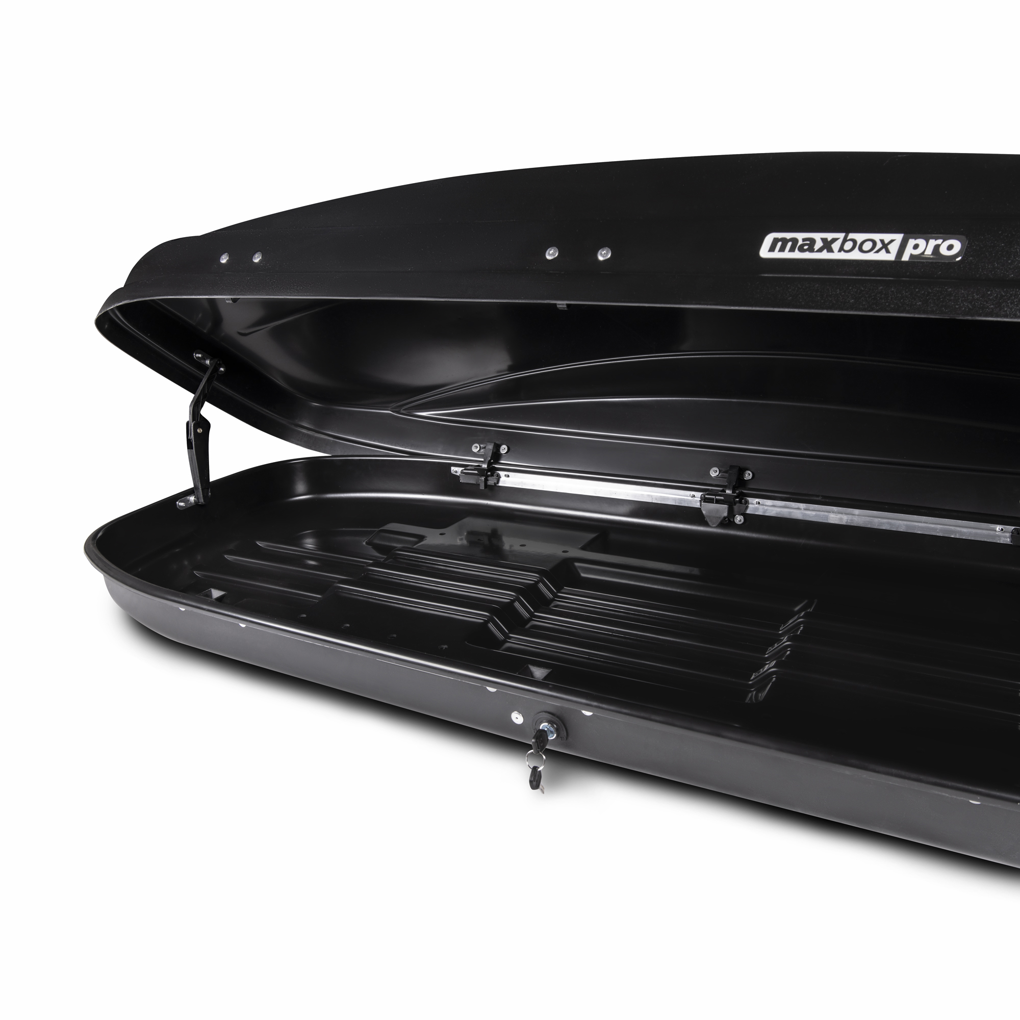 Автобокс на крышу MaxBox PRO / Maksima-List 520 black matte (МаксБокс ПРО / Максима-Лист 520 чёрный матовый)