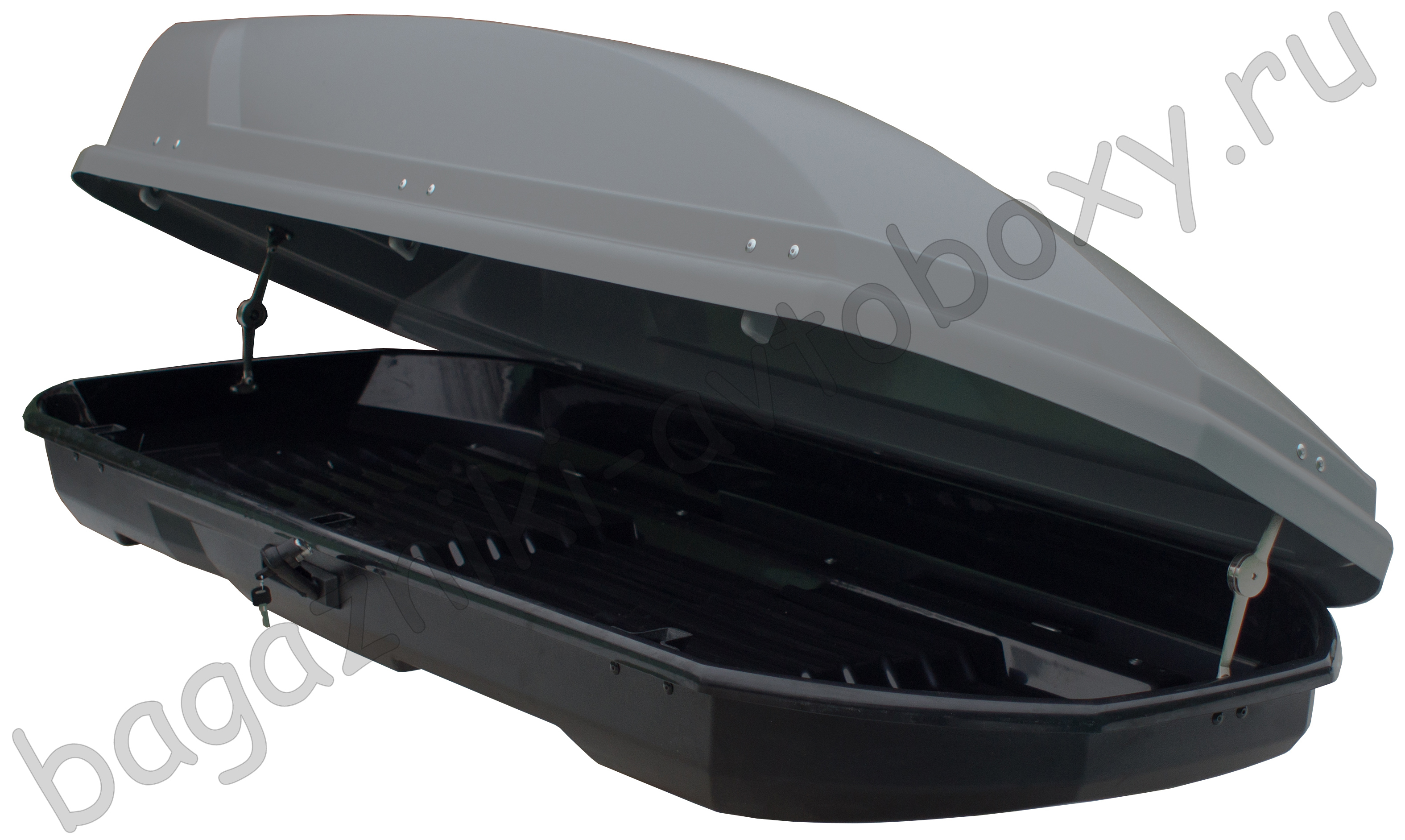 Автобокс на крышу Saturn 520 silver matte duo (Сатурн 520 серый матовый двусторонний)