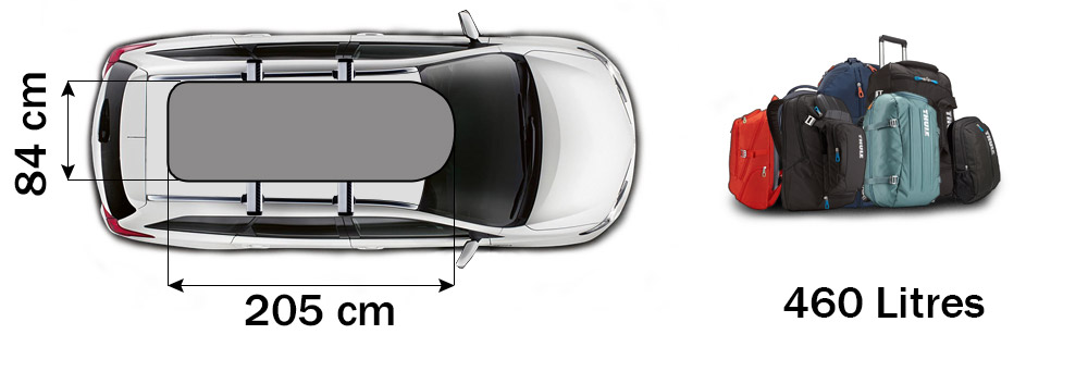 Автобокс на крышу Thule Motion XL 800 black glossy (Туле Моушен ИксЛ 800 черный глянцевый)