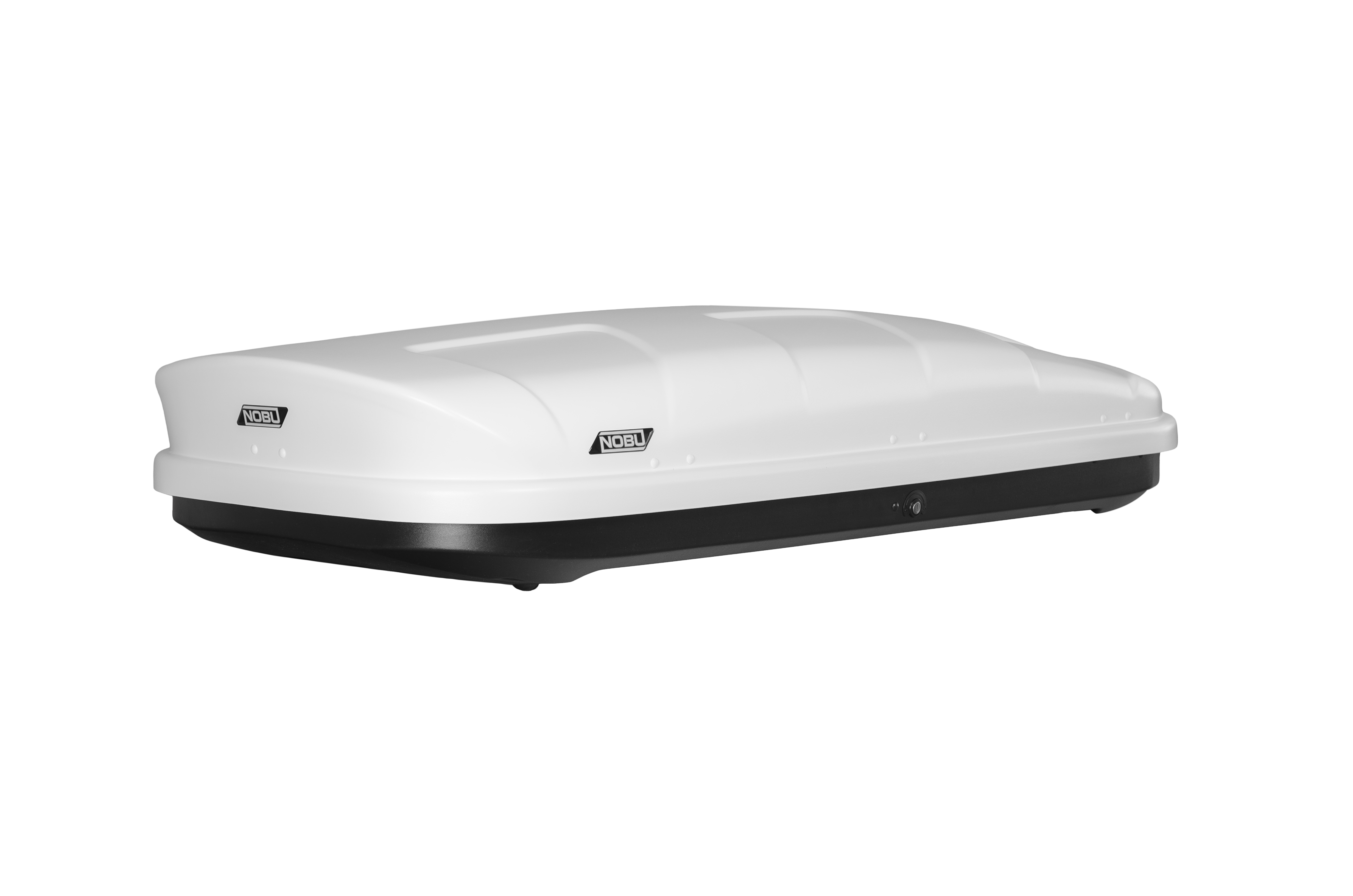 Автобокс на крышу NOBU CROSS 380 white matte (Нобу Кросс 380 белый матовый)