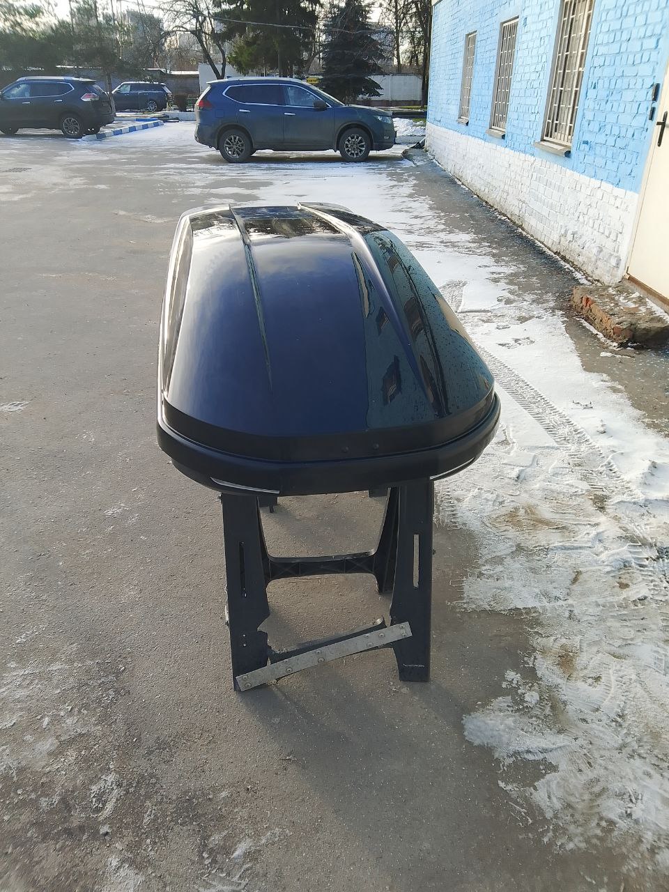 Автобокс Thule Touring M чёрный глянец Б/У 001 Э