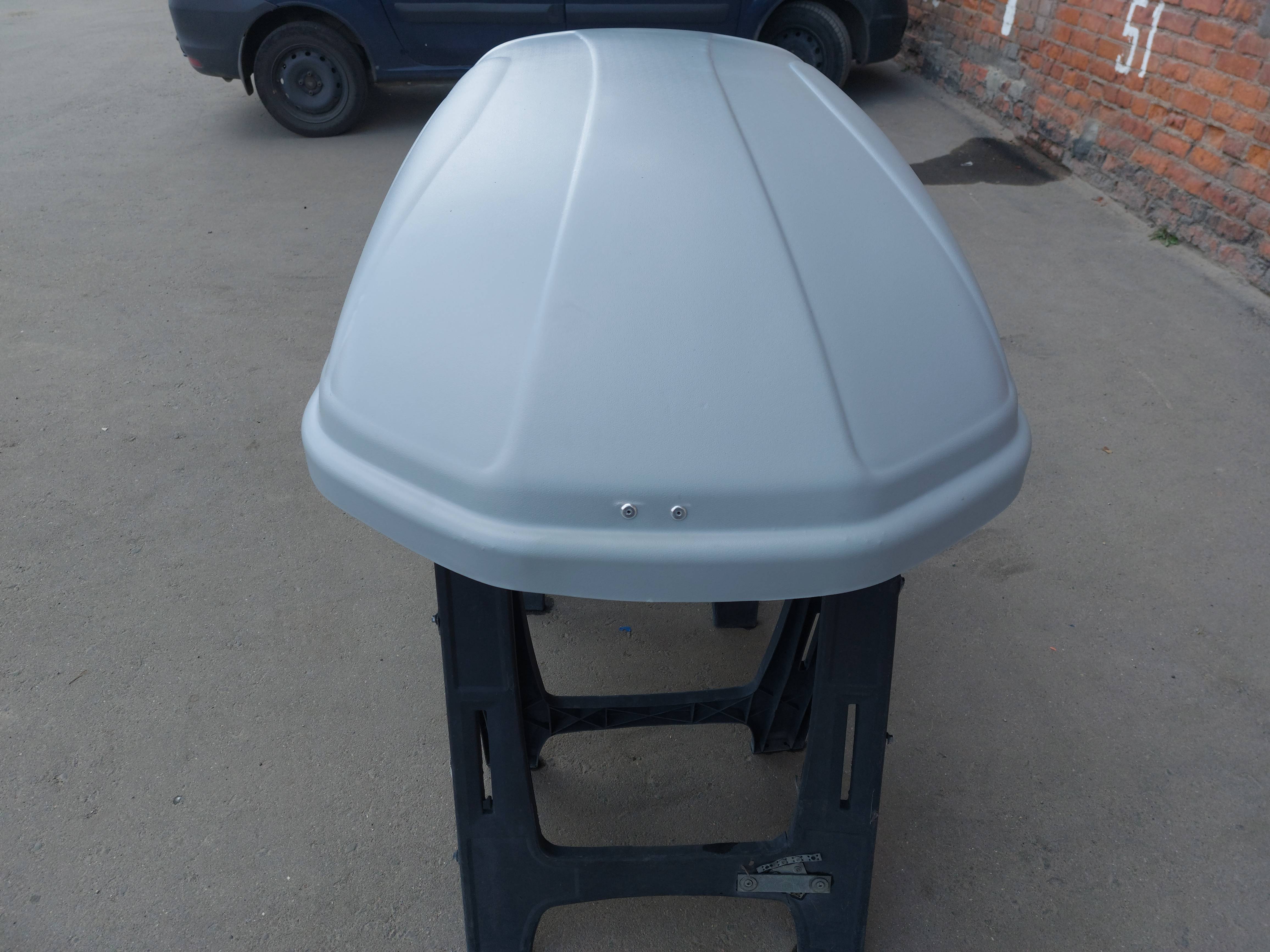 Автобокс на крышу Triton 350 silver matte (Тритон 350 серый матовый)