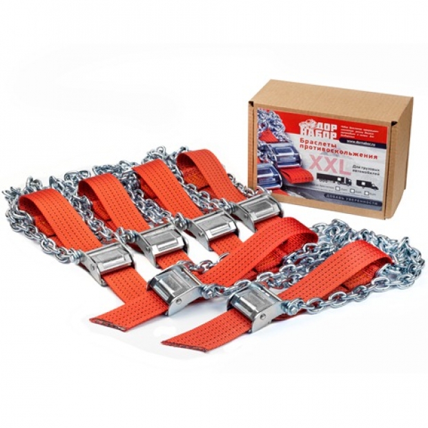 Браслеты противоскольжения ДорНабор для легких грузовиков XXL 6 шт. (от 315/65 до 315/70)