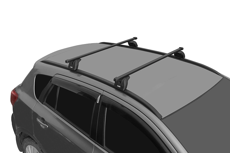 Автобагажник Lux БК2 Jeep Cherokee V внедорожник 2014-2020 интегр. рейлинг прямоугольный