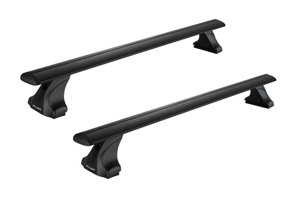 Автобагажник Atlant тип E за дверной проем для Smart Fortwo 453 3-дв хэтчбек 2014-2024 дуги алюминиевые крыло черные усил. 7002+7287+11000