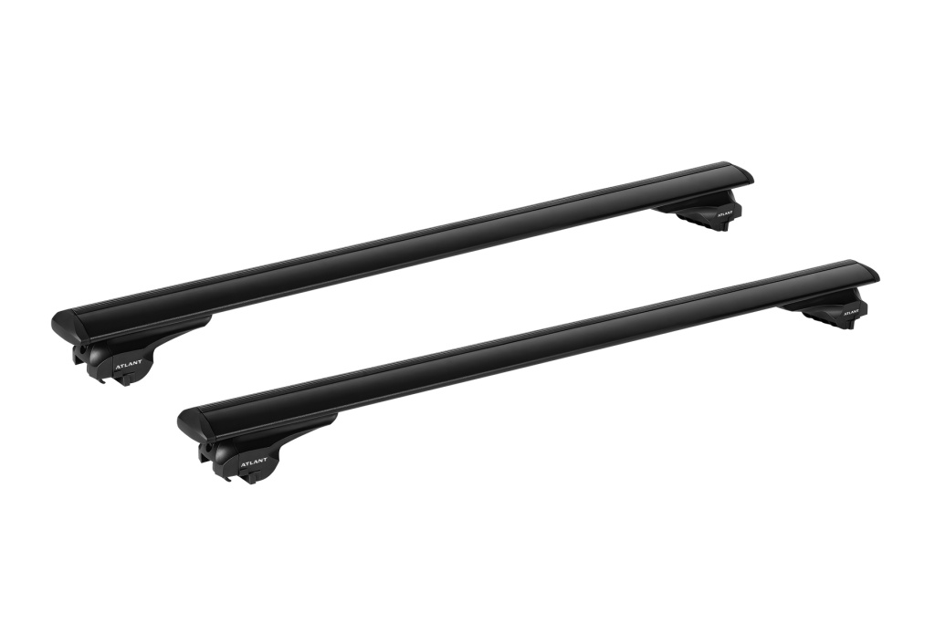 Автобагажник Atlant тип F для XCITE X-Cross 7 2024-2025 Интегрированные рейлинги Дуги Крыло черные усил. 7008+11000