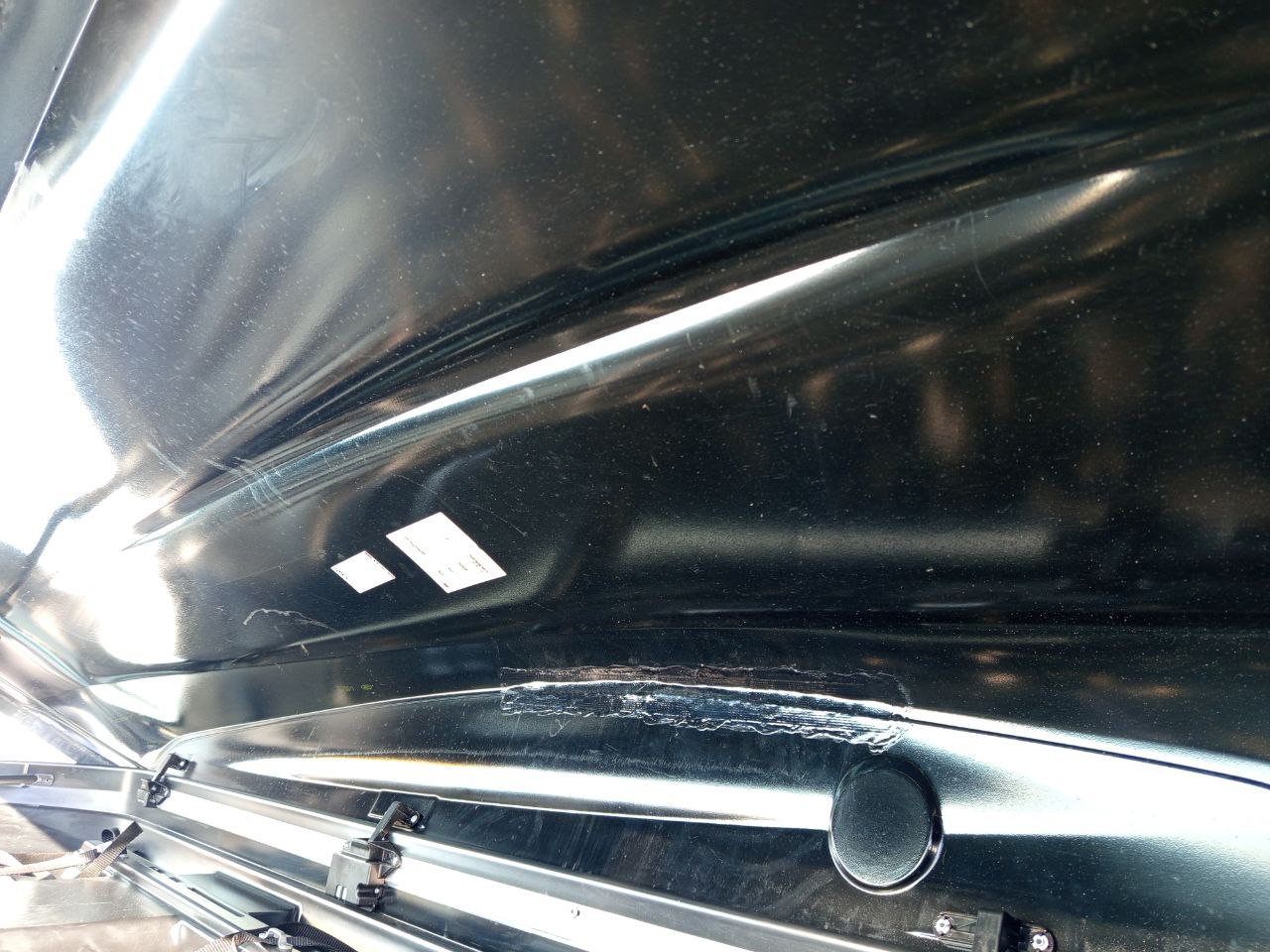 Автобокс BMW чёрный/серый глянцевый двусторонний