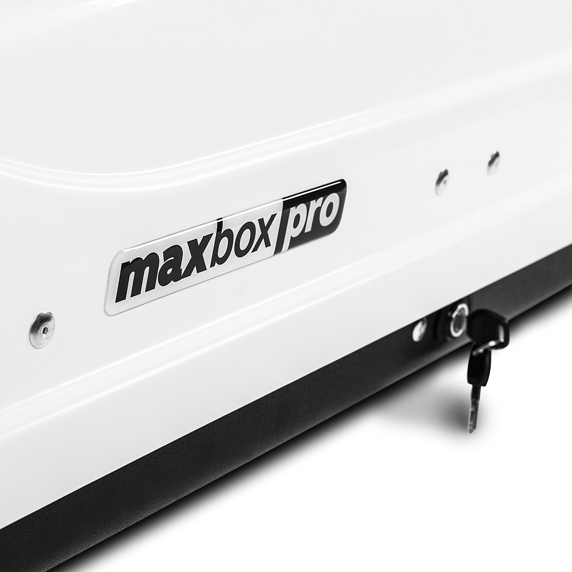 Автобокс на крышу MaxBox PRO / Maksima-List white glossy (МаксБокс ПРО / Максима-Лист 430 белый глянцевый)