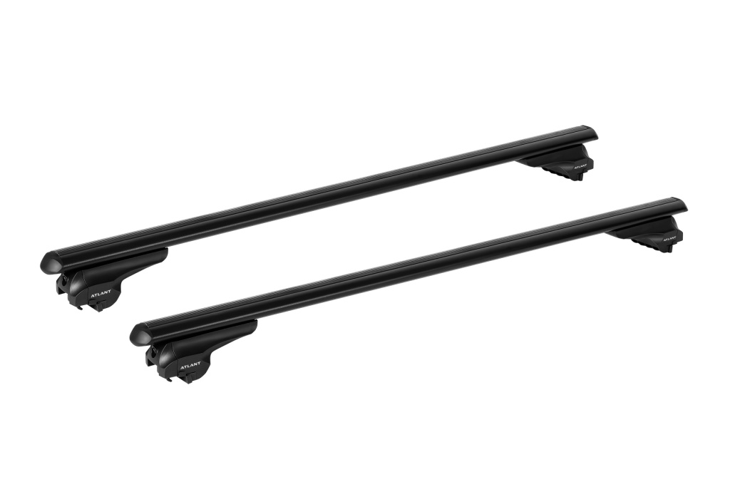 Автобагажник Atlant тип F для GEELY CITYRAY 2024-… Интегрированные рейлинги Дуги Аэро черные усил. 7008+11003