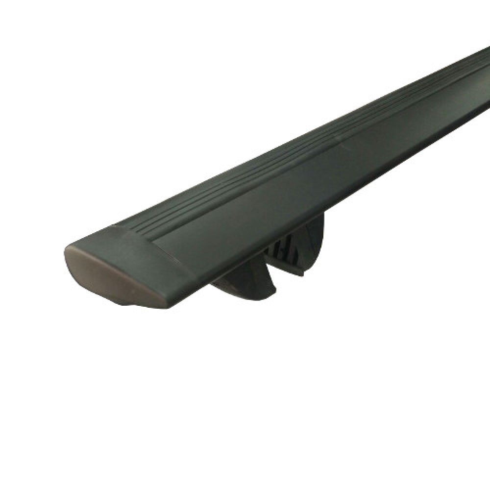 Багажник Amos Futura для Kia Rio I 5дв. Универсал 2002-2006гг. на рейлинги (аэродинамическая черная крыловидная дуга)