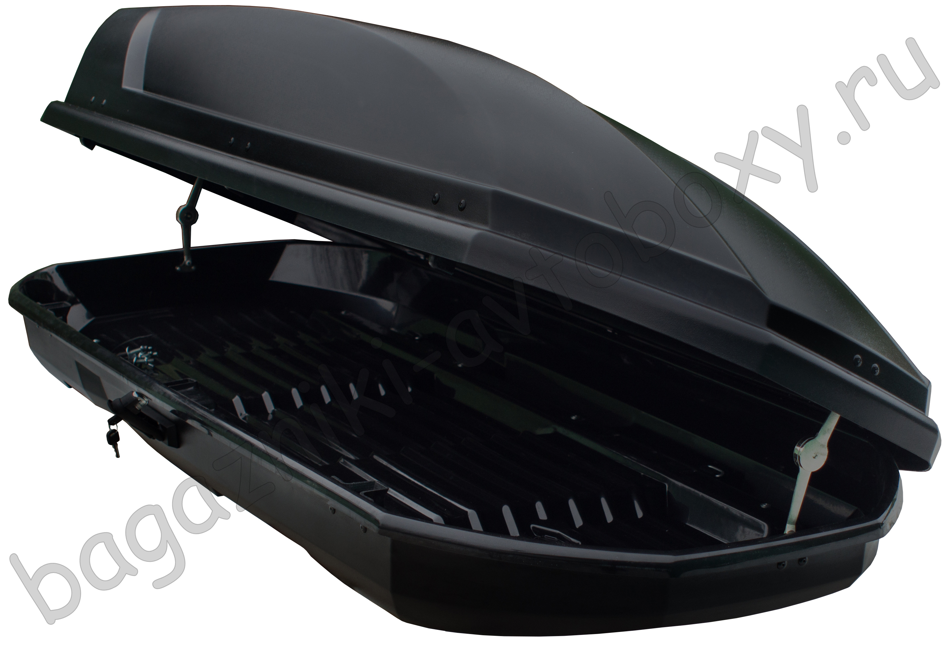 Автобокс на крышу Saturn 520 black matte duo (Сатурн 520 черный матовый двусторонний)