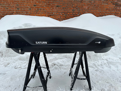 Автобокс на крышу Saturn 480 black matte DUO NEW UF (Сатурн 480 черный матовый ДУО НЬЮ УФ)
