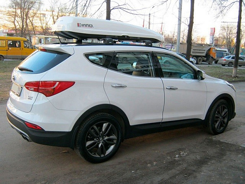 Автобокс на крышу Inno New Shadow 16 white glossy (Инно Нью Шадоу 16 белый глянцевый)