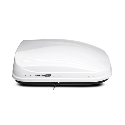 Автобокс на крышу MaxBox PRO / Maksima-List white glossy (МаксБокс ПРО / Максима-Лист 430 белый глянцевый)