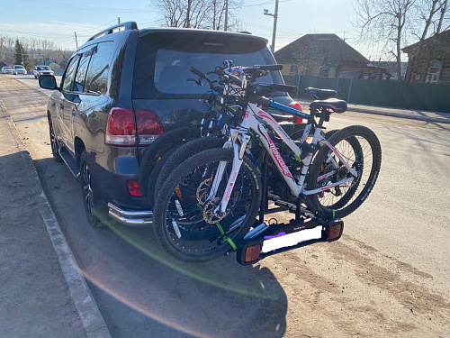 Велоплатформа WellTour 4 на фаркоп для 4 велосипедов