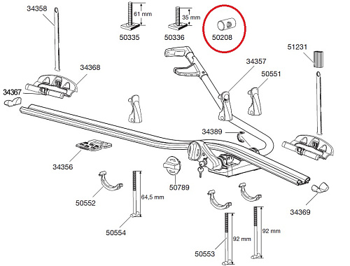 Цилиндрики для велокреплений Thule 532, 591, 598