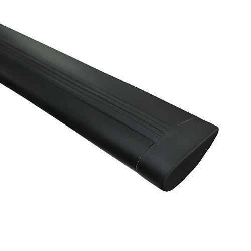 Багажник Amos Alfa для Kia Rio I 5дв. Универсал 2002-2006гг. на рейлинги (аэродинамическая черная крыловидная дуга)