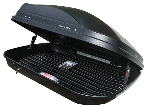Автобокс на крышу ED Magnum 350 black carbon quick release (ЕД Магнум 350 черный карбон быстросъём)