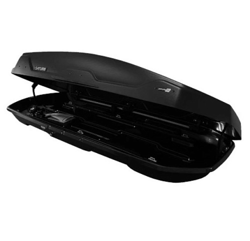 Автобокс на крышу Saturn 520 black matte SN 520 B DUO NEW UF (Сатурн 520 черный матовый СН 520 Б ДУО НЬЮ УФ)