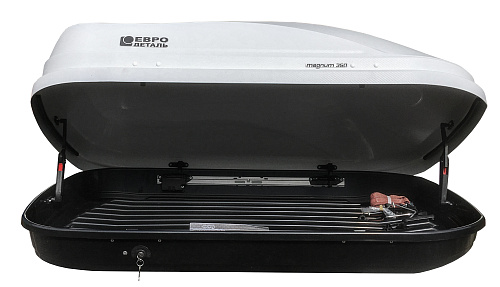 Автобокс на крышу ED Magnum 350 white carbon quick release (ЕД Магнум 350 белый карбон быстросъём)