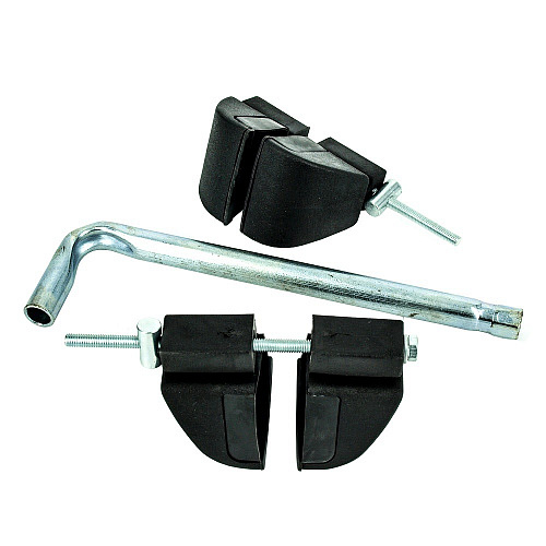 Багажник Amos Futura для Kia Rio I 5дв. Универсал 2002-2006гг. на рейлинги (аэродинамическая черная крыловидная дуга)