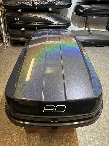 Автобокс на крышу ED Magnum 390 Space Black quick release (ЕД Магнум 390 спейс черный быстросъем)