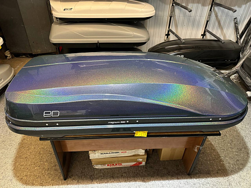 Автобокс на крышу ED Magnum 390 Space Black quick release (ЕД Магнум 390 спейс черный быстросъем)