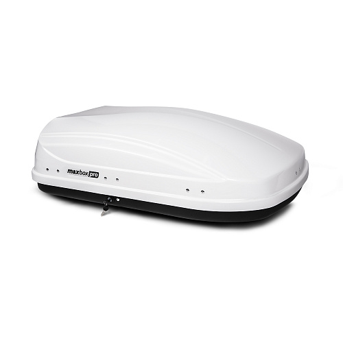 Автобокс на крышу MaxBox PRO / Maksima-List white glossy (МаксБокс ПРО / Максима-Лист 430 белый глянцевый)