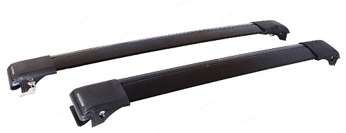 Багажник FicoPro R56-B на крышу автомобиля Peugeot Partner Tepee с 2008 г. на стандартный рейлинг (черный)