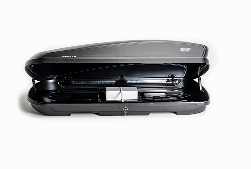 Автобокс на крышу Evrodetal Winner 425 black diamant (Евродеталь Виннер 425 черный диамант)