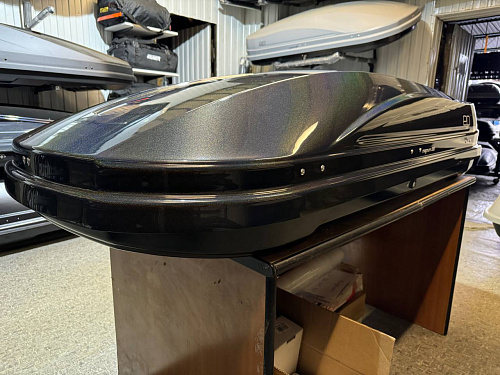 Автобокс на крышу ED Magnum 390 Space Black quick release (ЕД Магнум 390 спейс черный быстросъем)